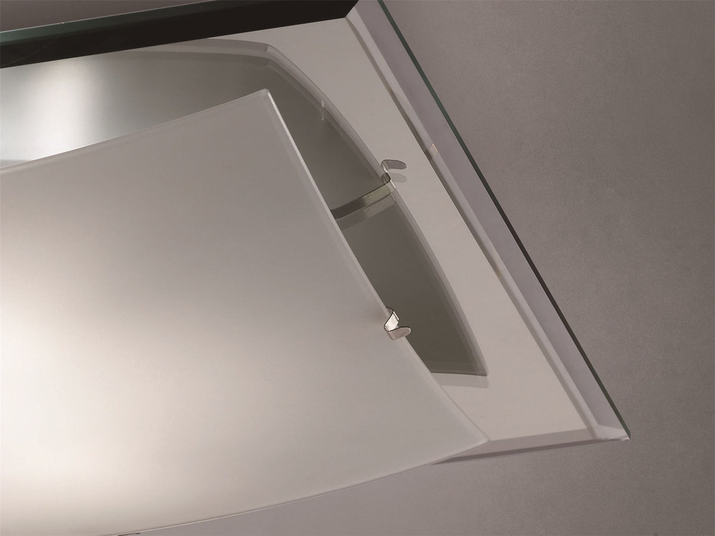 Deco Brooklyn Ceiling Light, 420mm Square, 3 Light E27 Frosted/Smoked Mirror