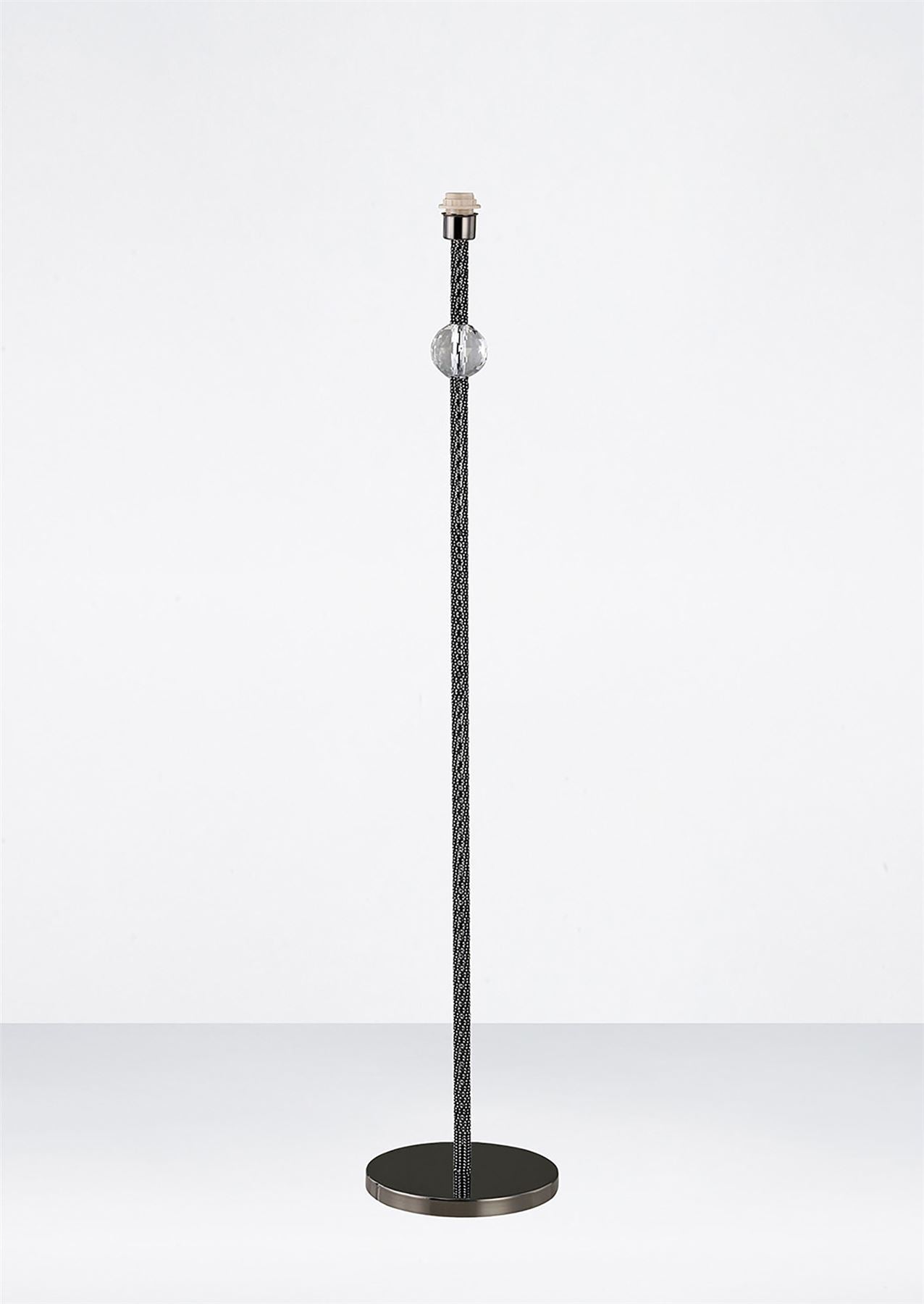 Diyas Elena Floor Lamp without Shade 1 Light E27 Black Chrome/Crystal
