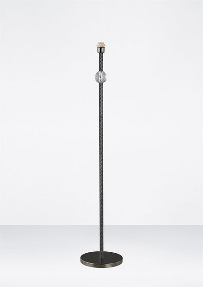 Diyas Elena Floor Lamp without Shade 1 Light E27 Black Chrome/Crystal