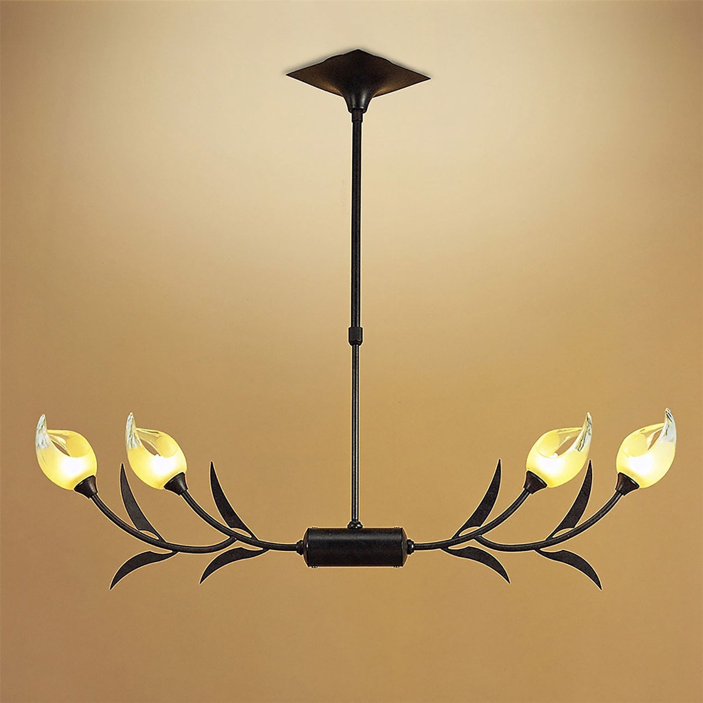Mantra Holland Telescopic Linear Pendant Line 4 Light G9, Brown, Black Oxide