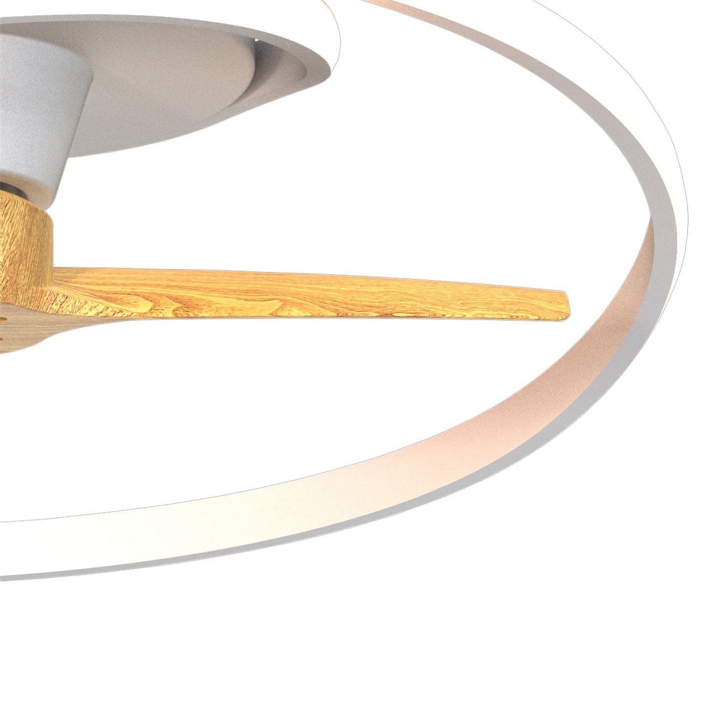 Ocean 78cm 60W LED Dimmable Ceiling Light With Built-In 35W DC Reversible Fan, Wood, 4200lm, 5yrs Warranty