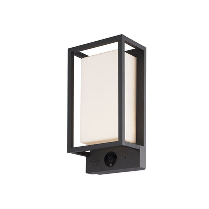 Mantra Fusion Meribel Camera/WIFI/CCT Wall Light with APP Control, 9W LED, 2700-6000K, 530lm, IP54, Graphite, 3yrs Warranty