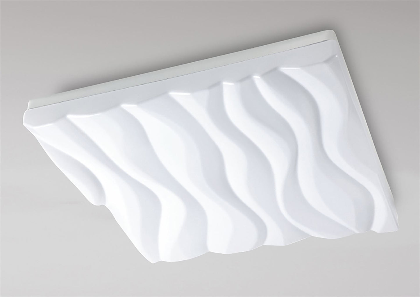 Mantra Arena Ceiling/Wall Light Large Square 60W LED IP44,Tuneable 3000K-6500K,4500lm,Dimmable via RF Remote Ctrl Matt White/Acrylic,3yrs Warranty