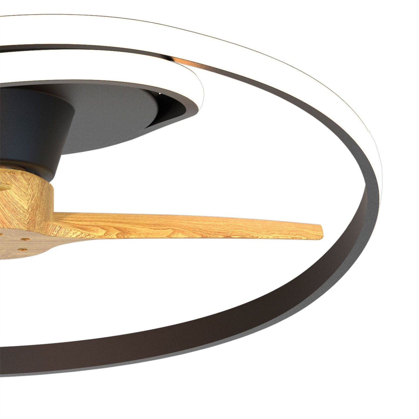 Ocean 78cm 60W LED Dimmable Ceiling Light With Built-In 35W DC Reversible Fan, Black, 4200lm, 5yrs Warranty