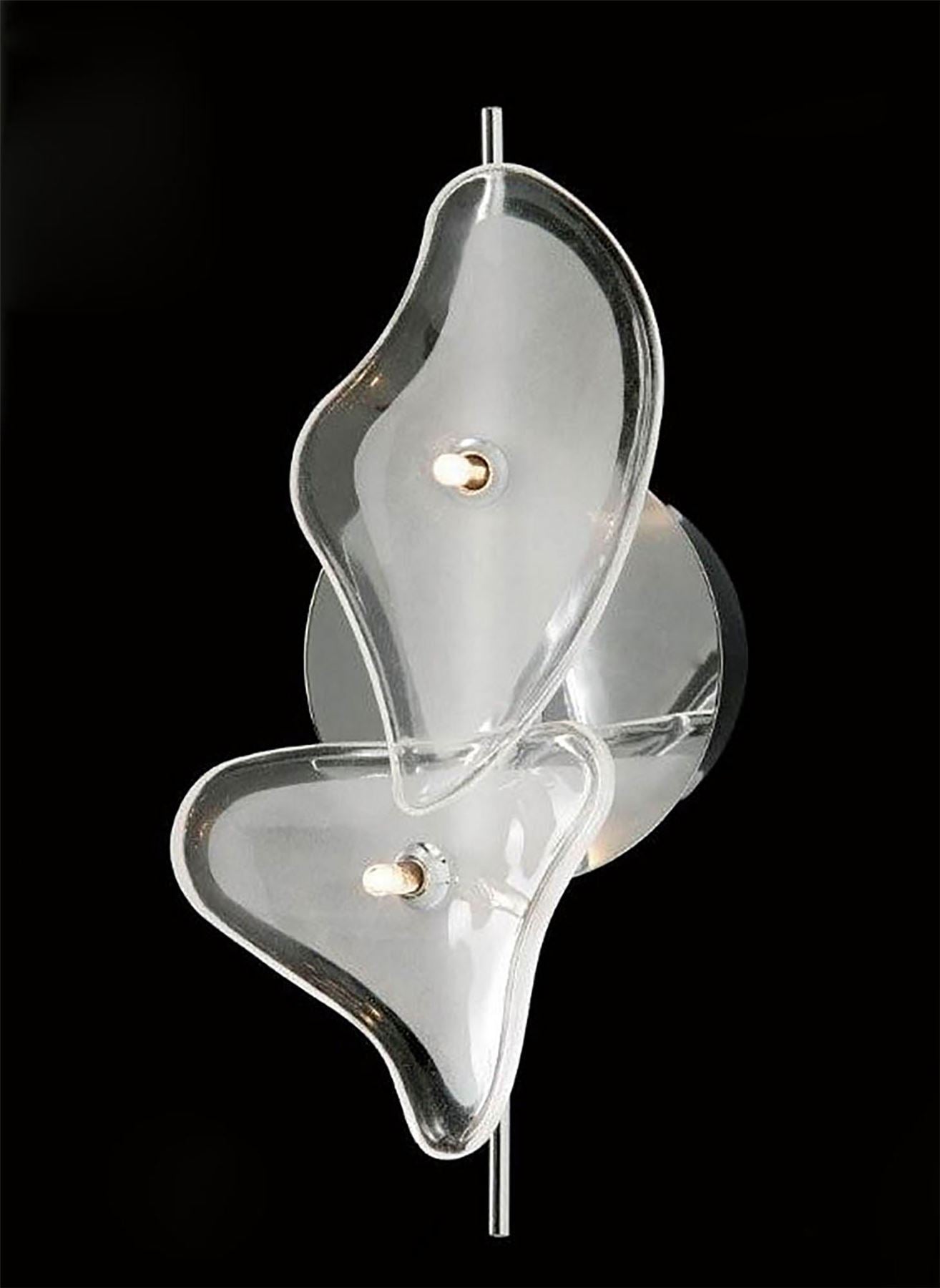 Mantra Otto Ceiling/Wall 2 Light G4 Bar, Polished Chrome/Frosted Glass, NOT LED/CFL Compatible