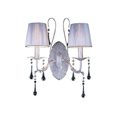 Diyas Flur Wall Light 2 Light E14 White French Gold