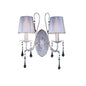 Diyas Flur Wall Light 2 Light E14 White French Gold