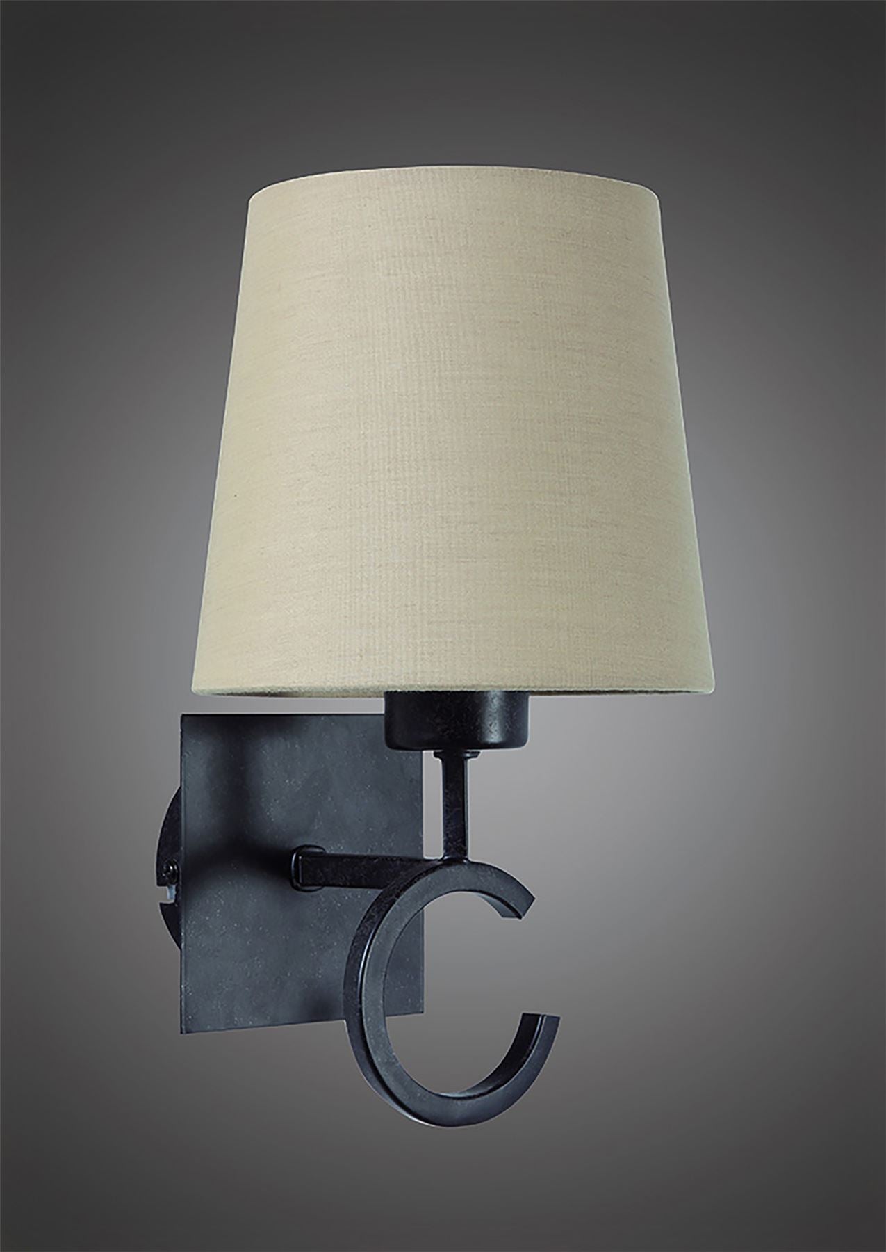 Mantra M5216 Argi Wall Light 1 Light E27 with Taupe Shade Brown Oxide