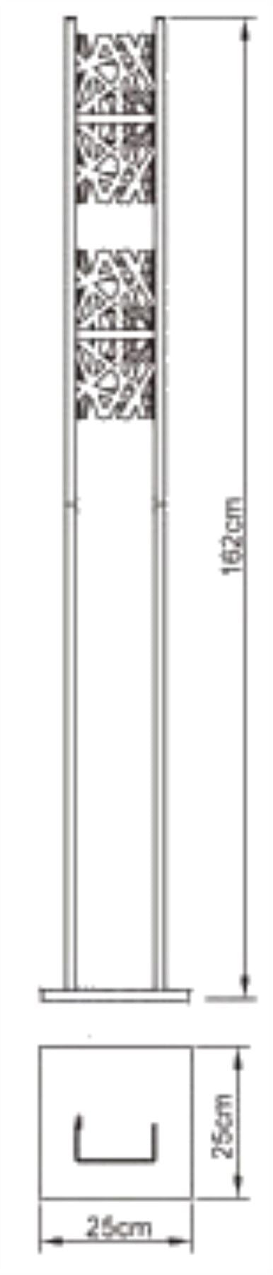 Mantra M1250 Tokio Floor Lamp 4 Light G9, Gloss White/Polished Chrome