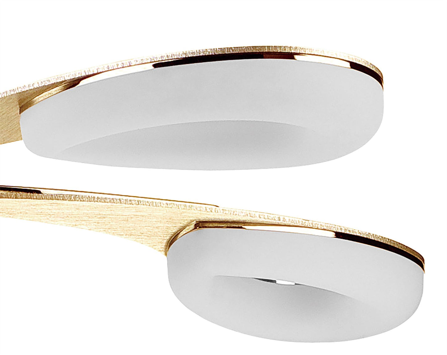 Mantra Fusion Juno 65cm Telescopic 5 Light 30W LED 3000K, 2700lm, Satin Gold/Frosted Acrylic/Gold, 3yrs Warranty