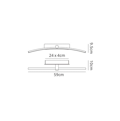 Mantra Fusion Fusion M6371 Jeri Wall Light/Picture Light, 12W LED, 3000K, 716lm, Polished Chrome, 3yrs Warranty