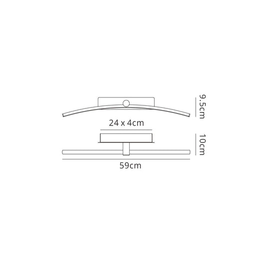 Mantra Fusion Fusion M6371 Jeri Wall Light/Picture Light, 12W LED, 3000K, 716lm, Polished Chrome, 3yrs Warranty