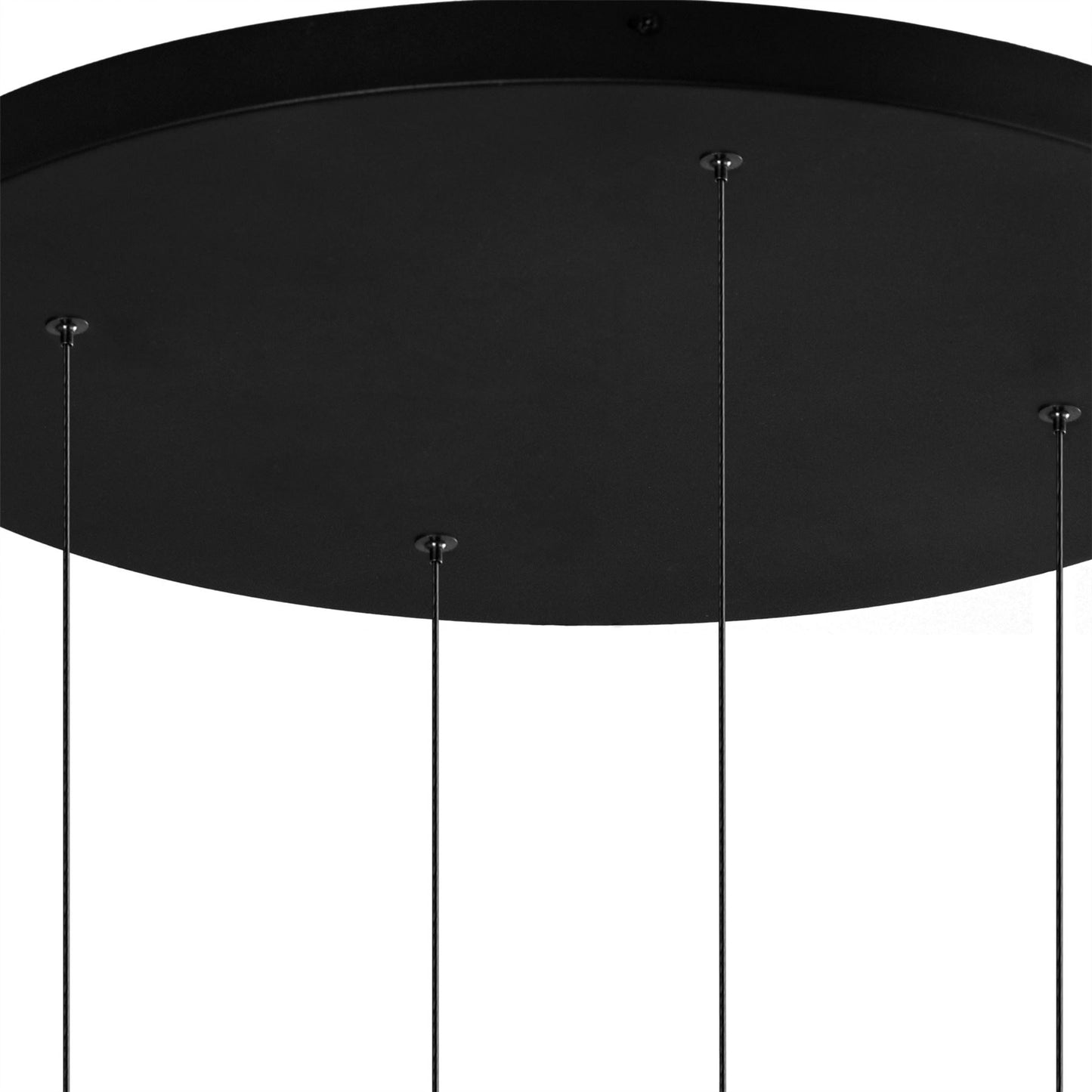 Mantra Fusion Sirio 45cm 4 Light Round Pendant, 32W LED, 3000K, 2360lm, Black, 3yrs Warranty