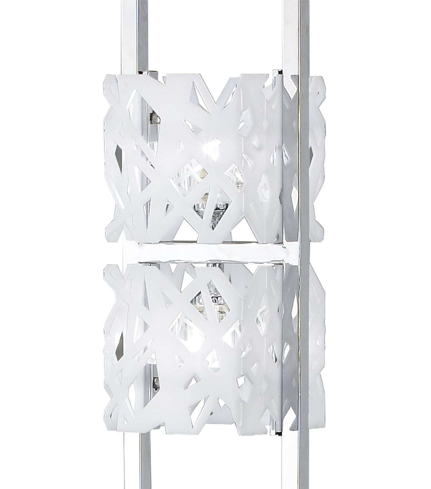 Mantra M1250 Tokio Floor Lamp 4 Light G9, Gloss White/Polished Chrome
