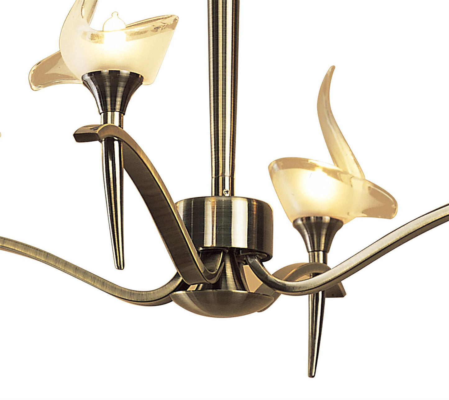 Mantra Viena 53cm Telescopic Pendant Round 4 Light G9, Antique Brass