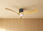 Nemo M 1.2m 24W LED Dimmable Ceiling Light With Built-In 32W DC Fan, 2700-5000K Remote Control, 3200lm, Black/Wood, 5yrs Warranty