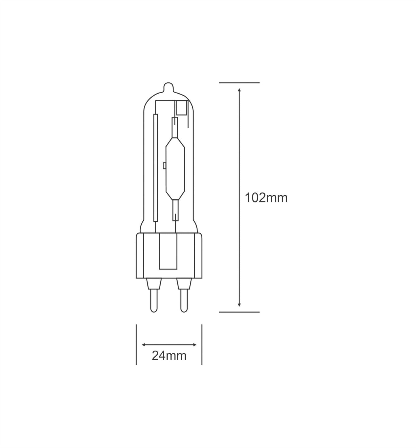 Luxram Metal Halide G12 Clear 70W 3000K HID Metal