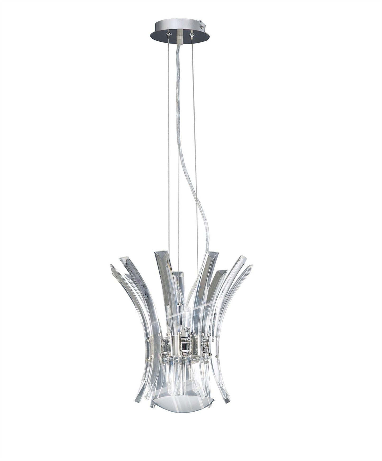 Diyas Sinclair 32cm  4 Light G9 Polished Chrome Ceiling Pendant Light Fitting