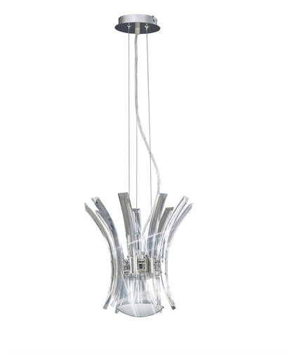 Diyas Sinclair 32cm  4 Light G9 Polished Chrome Ceiling Pendant Light Fitting