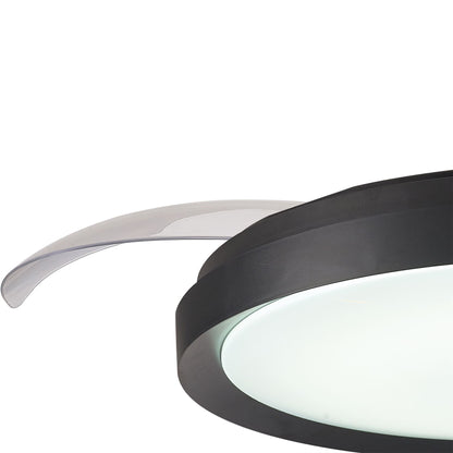 Mistral 51cm 50W LED Dimmable Ceiling Light With Built-In 28W DC Fan, 3000-6500K Remote Control, 3200lm, Black, 5yrs Warranty