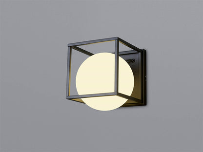 Mantra Desigual Large Wall Light, 1 Light E27, Matt Black