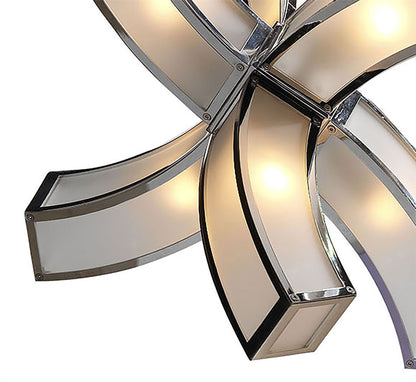 Mantra M0398 Duna E27 Pendant 6 arms 6 Light E27, Polished Chrome/White Acrylic