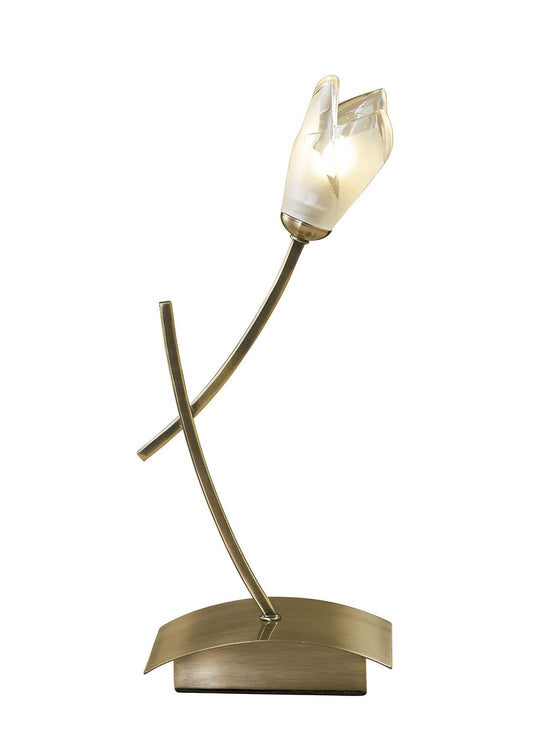 Mantra Pietra Table Lamp 1 Light G9, Antique Brass