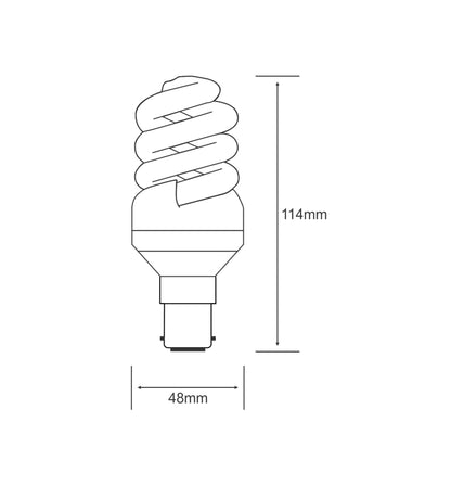 Luxram Extra Mini Sup Spiral Extra Mini Supreme Spiral B15 15W Natural White 4000K Compact Fluorescent Compact