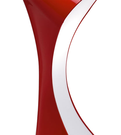 Mantra M1566 Ora Table Lamp 1 Light E27, Gloss Red/White Acrylic/Polished Chrome