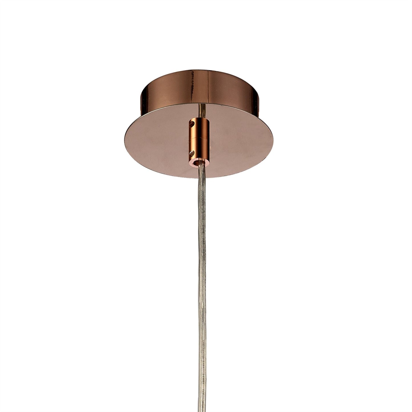 Diyas Camden 10cm Single  1 Light G9 Rose Gold/Mosaic Glass/Crystal Ceiling Pendant Light Fitting