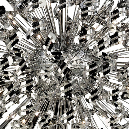 Diyas Esme 120cm  54 Light G4 Polished Chrome/Crystal, NOT LED/CFL Compatible Item Weight: 40kg Ceiling Pendant Light Fitting