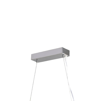 Mantra Fusion Tube Pendant 36W LED 4000K Polished Chrome/Mirror/Sand Diamond, 2800lm, 3yrs Warranty