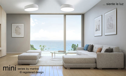 Mantra M6164 Mini Ceiling 70cm Round, 8 x E27 (Max 20W), White - M6164 Ceiling