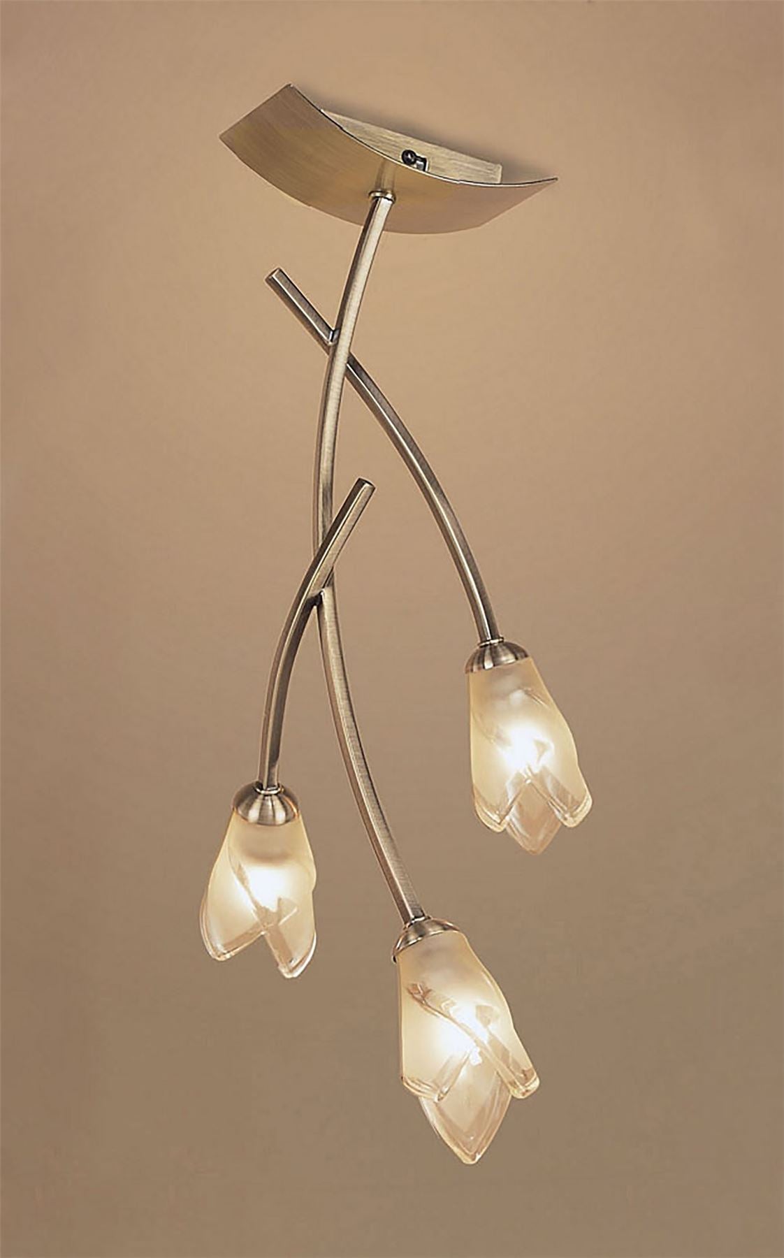 Mantra Pietra Ceiling 3 Light G9, Antique Brass