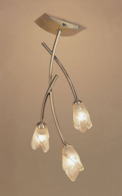 Mantra Pietra Ceiling 3 Light G9, Antique Brass