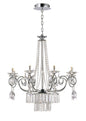 Diyas Eden 72cm  8 Light G9 Polished Chrome/Crystal Ceiling Pendant Light Fitting
