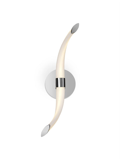 Mantra Armonia Wall Light Wave, 12W LED, 3000K, 900lm, Polished Chrome/Frosted Acrylic, 3yrs Warranty