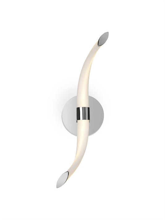 Mantra Armonia Wall Light Wave, 12W LED, 3000K, 900lm, Polished Chrome/Frosted Acrylic, 3yrs Warranty