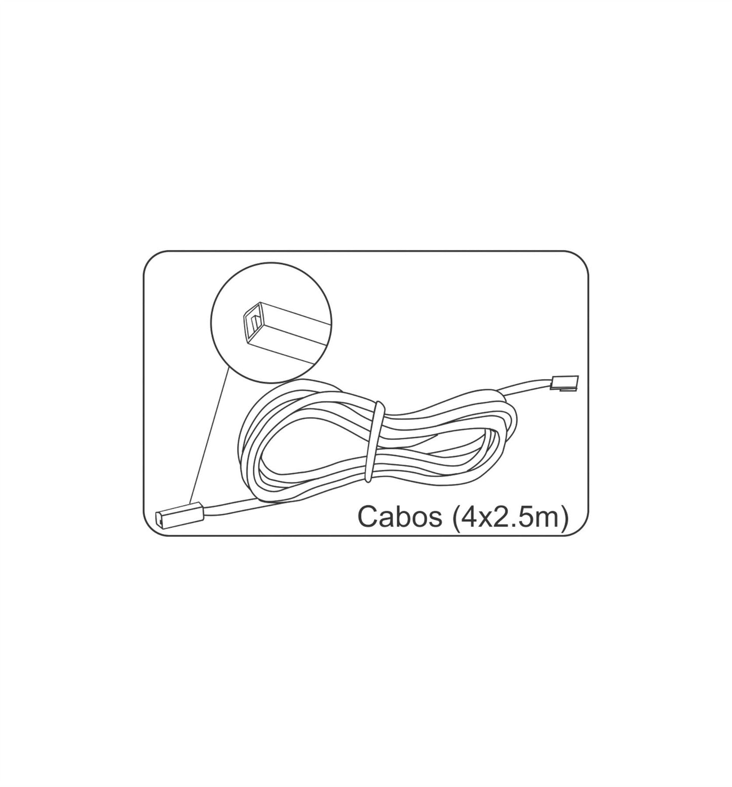 Techtouch Axis Driver Connecting Cable Multi-Colour 2.5m