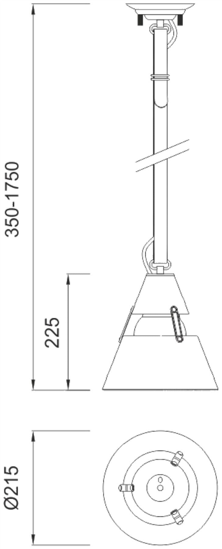 Mantra M5432 Industrial Ceiling 1 Light 40W E27 SSand Metal, Beige Belt