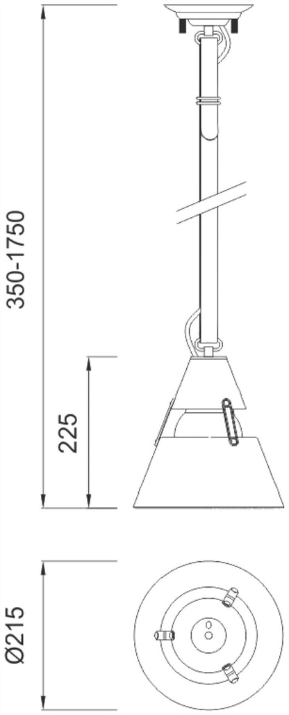 Mantra M5432 Industrial Ceiling 1 Light 40W E27 SSand Metal, Beige Belt