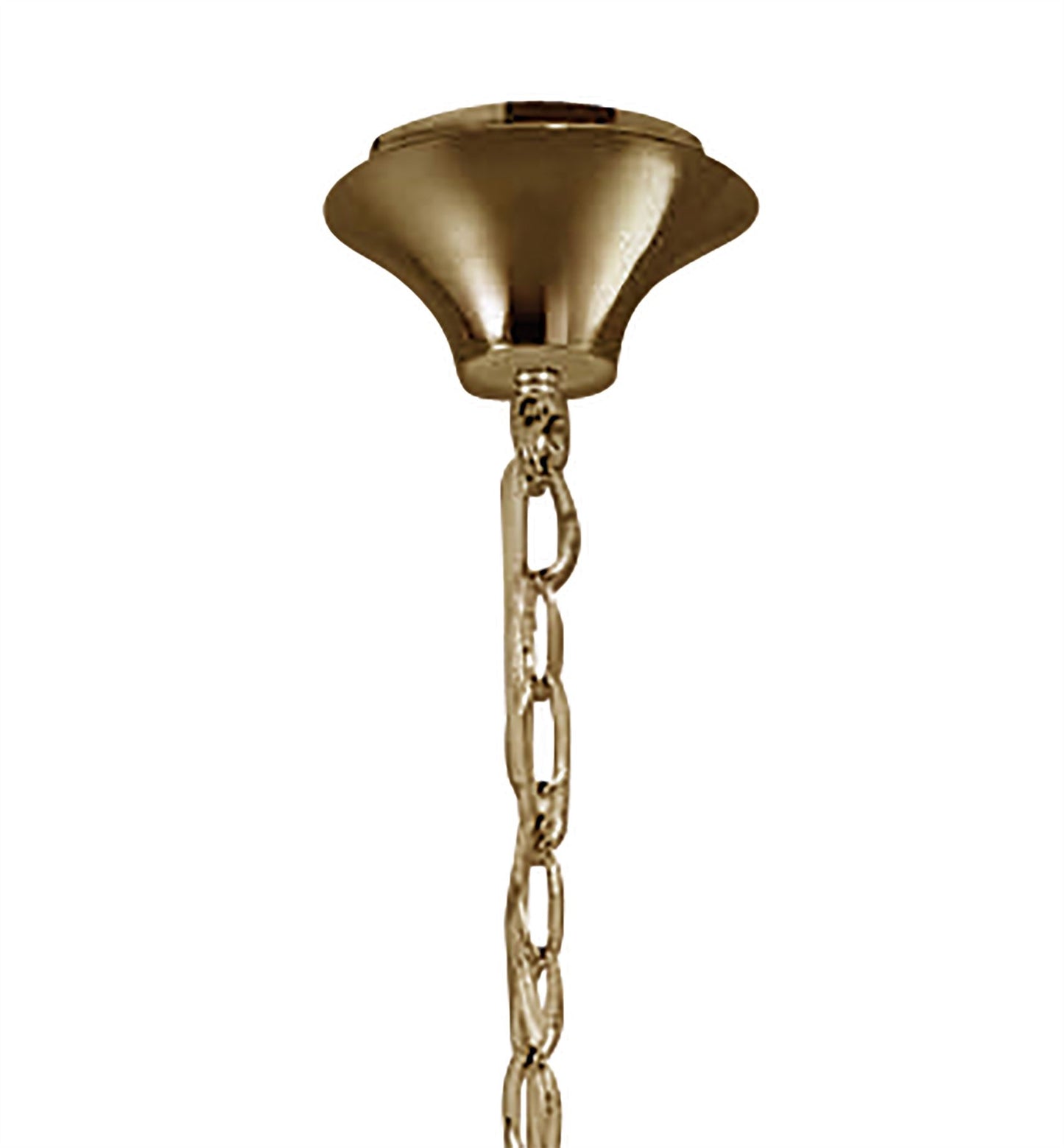Mantra Tiffany 66cm Pendant 6+6 Light E14+G9, French Gold with Cream Shades & Clear Crystal