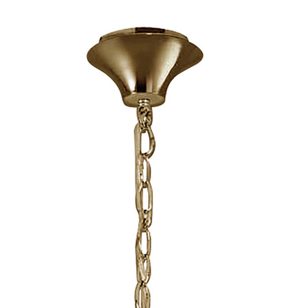 Mantra Tiffany 66cm Pendant 6+6 Light E14+G9, French Gold with Cream Shades & Clear Crystal