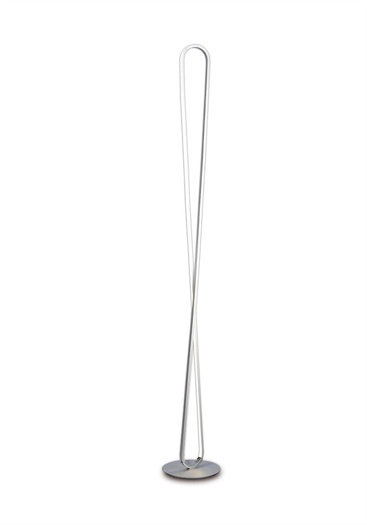 Mantra M5987 Bucle Floor Lamp 50W LED 3000K, 4300lm, Dimmable, White/Frosted Acrylic, 3yrs Warranty