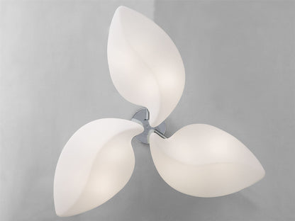 Mantra Natura 100cm Semi Flush 6 Light E27 Indoor, Polished Chrome/Opal White