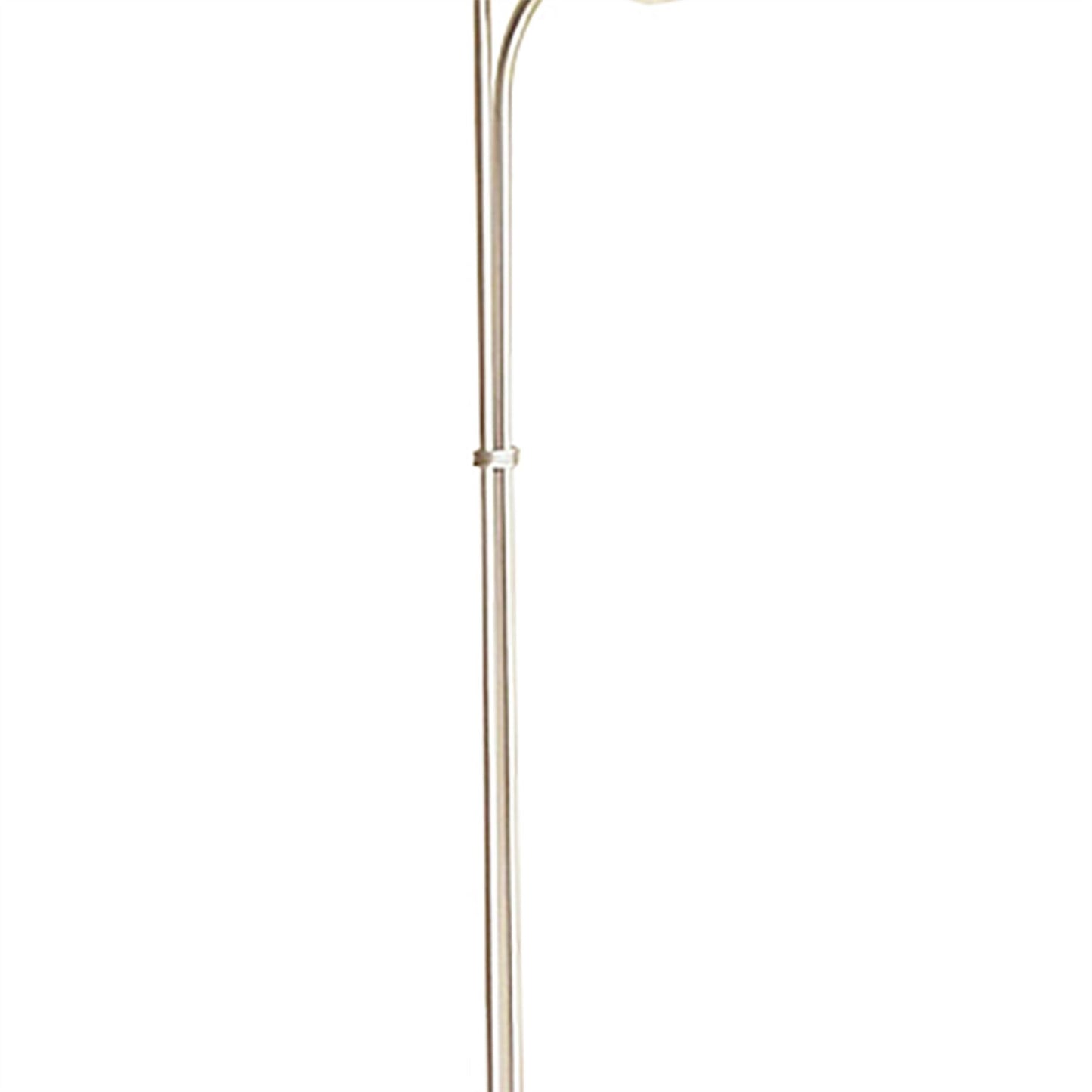Diyas Udine Floor Lamp with In-Line Dimmer 2 Light G9 Satin Chrome/Frosted Glass, NOT LED/CFL Compatible