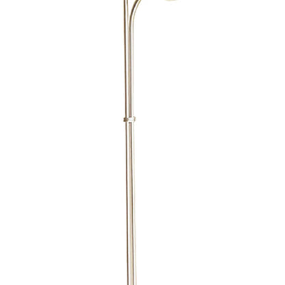 Diyas Udine Floor Lamp with In-Line Dimmer 2 Light G9 Satin Chrome/Frosted Glass, NOT LED/CFL Compatible