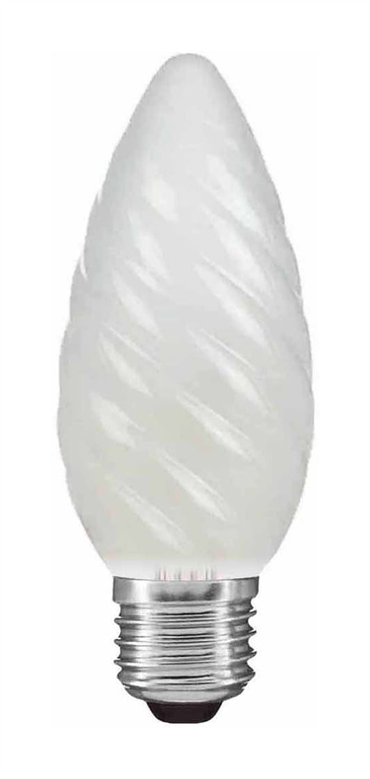 Luxram Candle 45mm Twisted Frosted E27 60W Incandescent