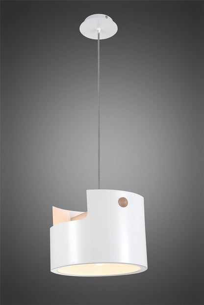Mantra M5590 Cube Pendant Large 1x40W, White Metal/Wood