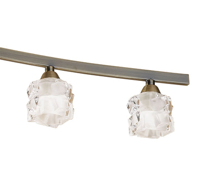 Mantra M1860 Ice Rectangular Telescopic 8 Light G9 ECO, Antique Brass